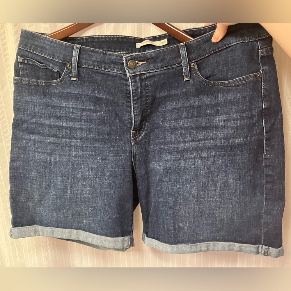 🩵 Lee 💙 Indigo Denim women's shorts classic style shorts size 18 W